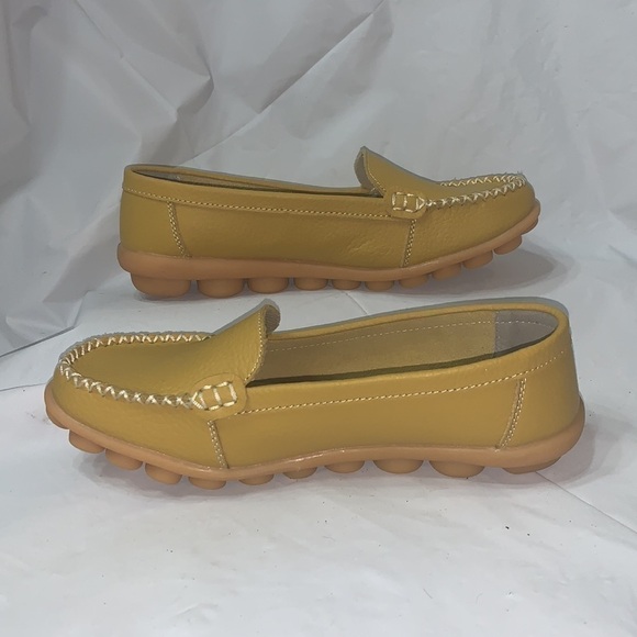 NABEIMEI Yellow Leather Loafers Size 39 us 6.5 - Picture 6 of 9